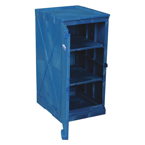 Corrosive Safety Cabinet, 18in.W, Blue
