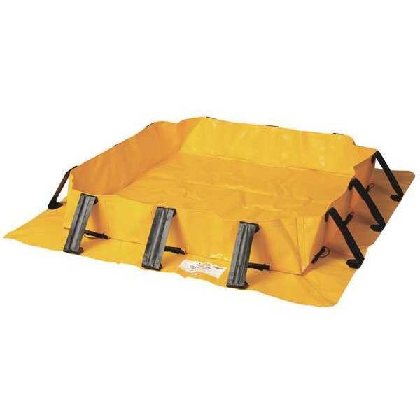 Spill Berm, 4 ft.Lx4 ft.Wx8 in.H, Yellow