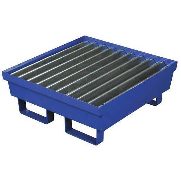 Drum Spill Containment Pallet, 17 gal Spill Capacity, 1 Drum, 1000 lb., Steel