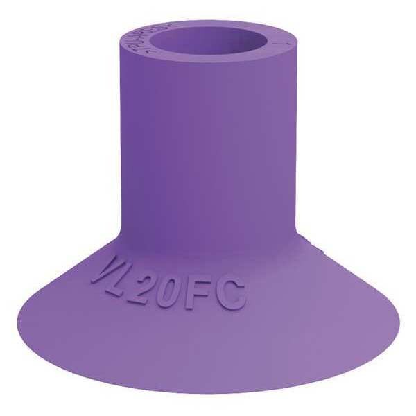 Suction Cup, Purple, 25mm Dia., 34mm H, PK5