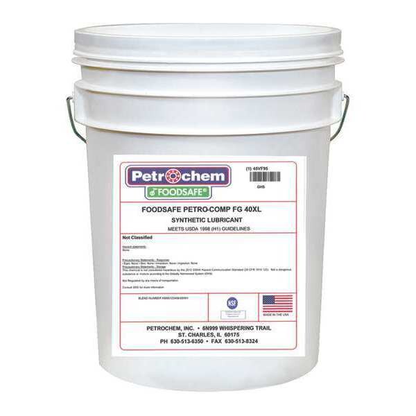 Compressor Oil, 5gal, Pail, Polyalphaolefin