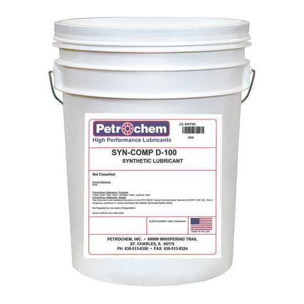 Compressor Oil, 5 gal., Pail, Synthetic Oil