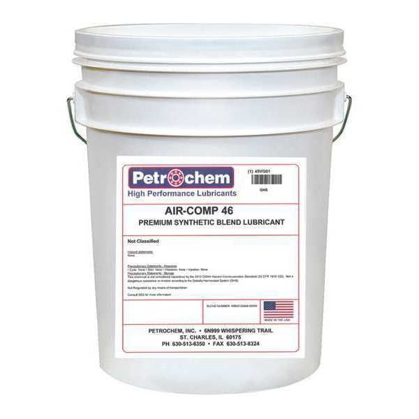 Compressor Oil, 5 gal., Pail, Synthetic Oil