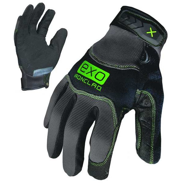Mechanics Gloves, M, Black/Grey, Single Layer, Spandex, Neoprene