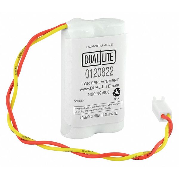 Battery, Nickel Cadmium, 600mAh, 2.4VDC