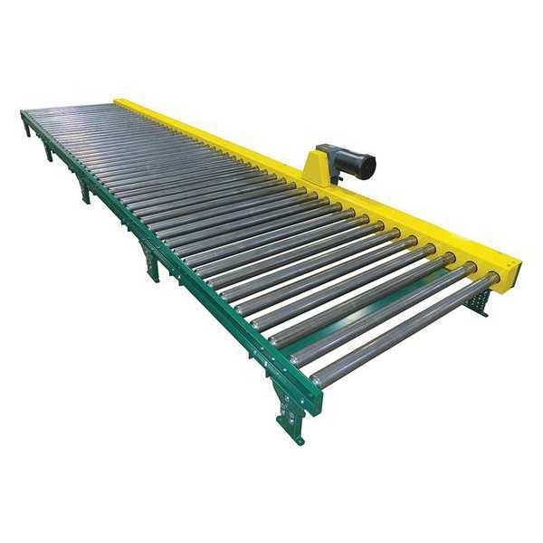 Roller Conveyor, 34 in. W, 1 Leg Per Unit
