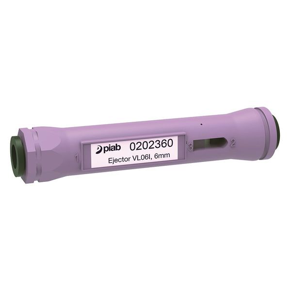 Vacuum Ejector, Inline, 14.2mm H, Opn Exhst