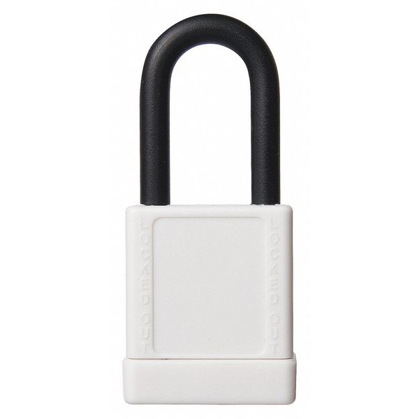 Lockout Padlock, KD, White, 1-3/4
