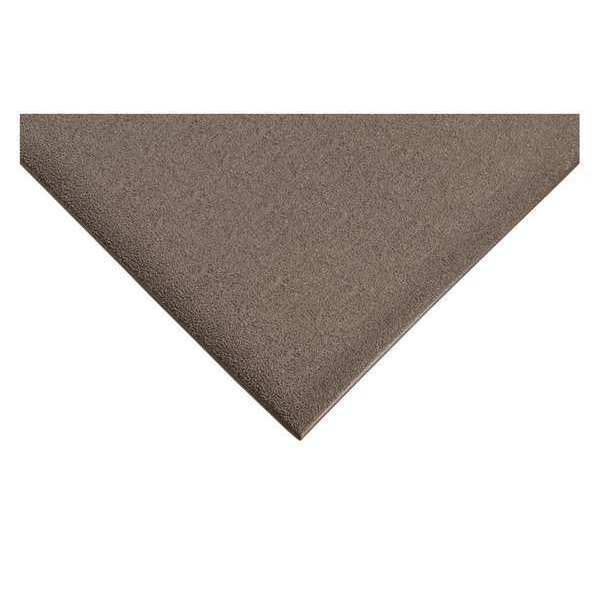 Antifatigue Mat, Black, 6 ft. L x 4 ft. W, PVC Foam, Pebble Surface Pattern, 3/8