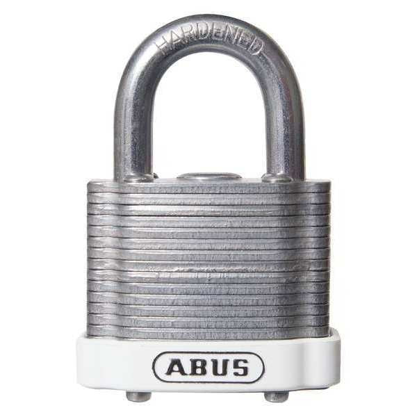 Keyed Padlock, Open, Rectangular Steel Body, Hardened Steel Shackle, 3/4 in W