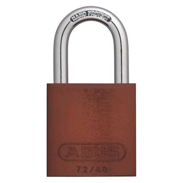 Keyed Padlock, Open, Rectangular Aluminum Body, Chrome Plated Hardened Steel Shackle, 3/4 in W