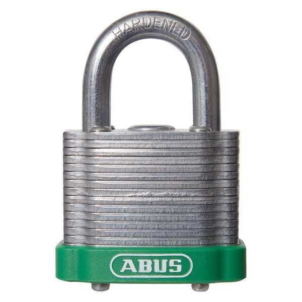 Keyed Padlock, Open, Rectangular Steel Body, Hardened Steel Shackle, 3/4 in W