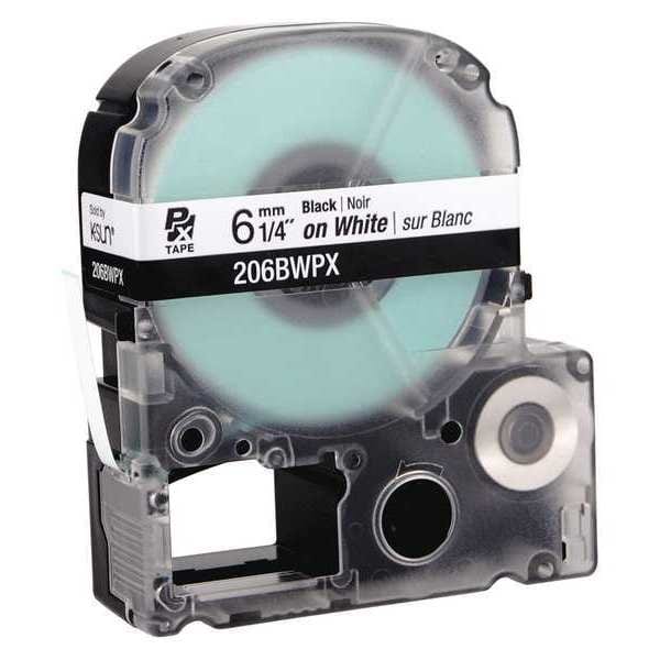 Cartridge Label, 1/4 in. W, Blk on White