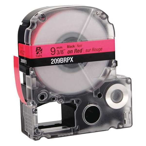 Label Cartridge, Black on Red, Labels/Roll: Continuous