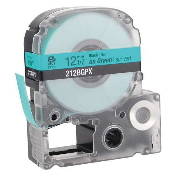 Label Cartridge, Black on Green, Labels/Roll: Continuous