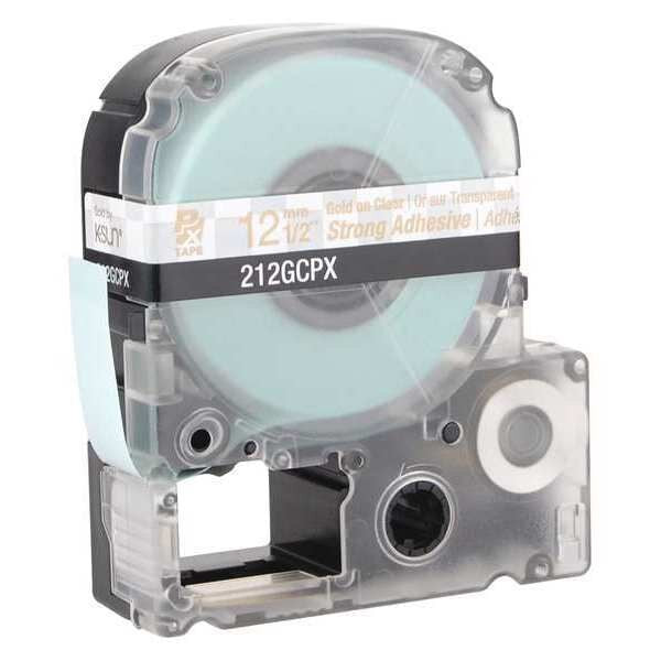 Cartridge Label, 1/2 in. W, Gold on Clear