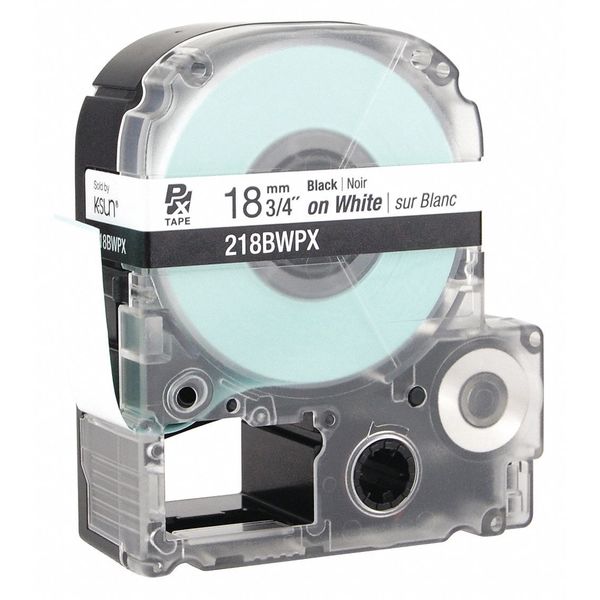 Cartridge Label, 3/4 in. W, Blk on White