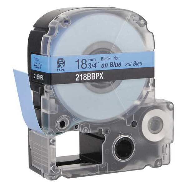 Cartridge Label, 3/4 in. W, Blk on Blue
