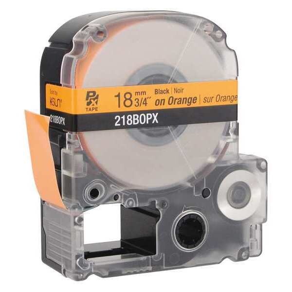Cartridge Label, 3/4 in. W, Blk on Orange