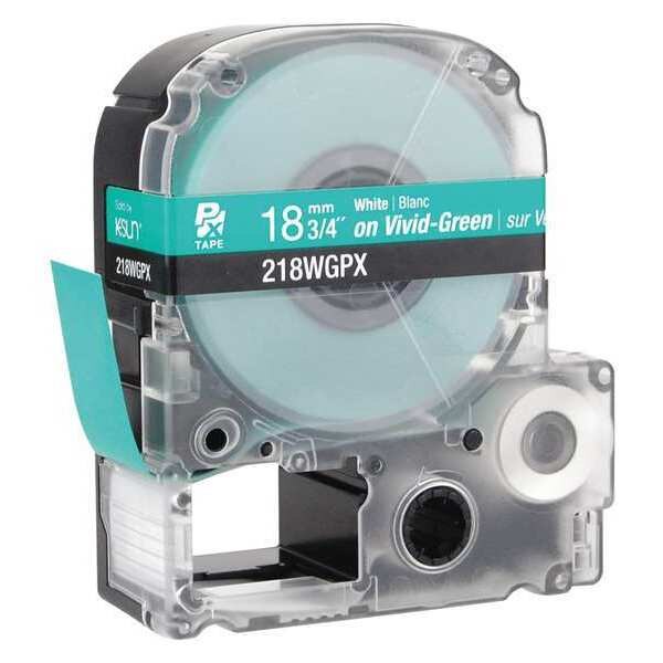 Cartridge Label, 3/4 in. W, White on Green