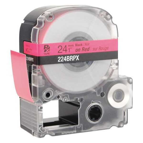 Cartridge Label, 1 in. W, Blk on Red