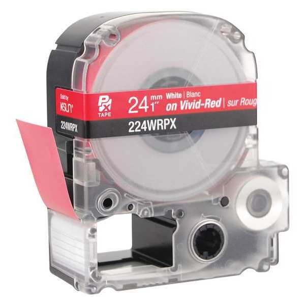 Cartridge Label, 1 in. W, White on Red