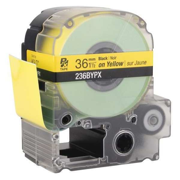 Cartridge Label, 30 ft. L, Blk on Yellow