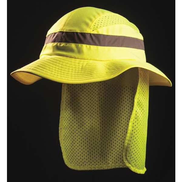 Bump Cap, Yllw, Full Brim, 7 to 7-3/4 Fits