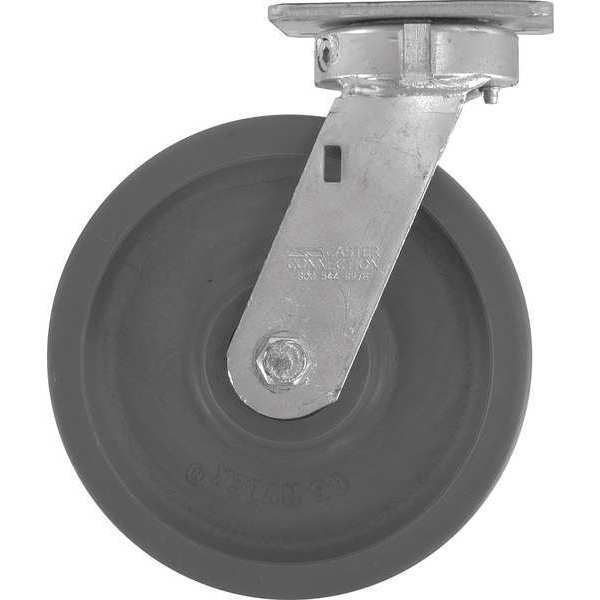 Swivel Plate Caster, Nylon, 8 in., 2000 lb.