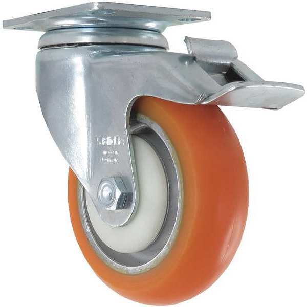 Plate Caster, 660 lb. Ld Rating, Ball