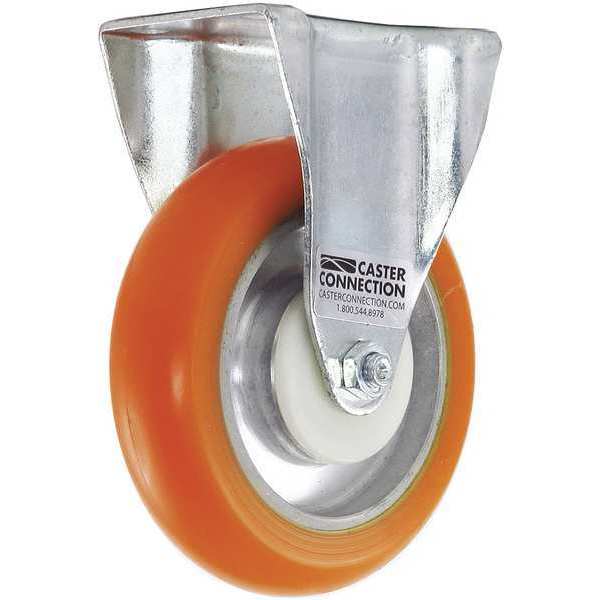 Rigid Plate Caster, Polyurethane, 450 lb.