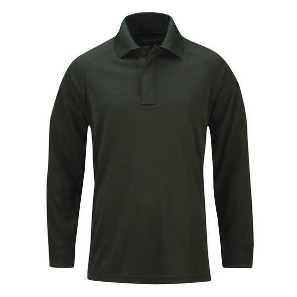 Long Sleeve Polo, XS, Dark Green