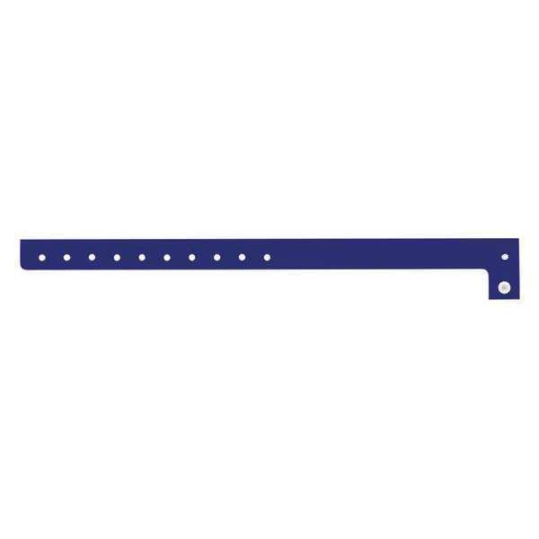 ID Wristband, L-Shaped, Blue, 5/8in W, PK500