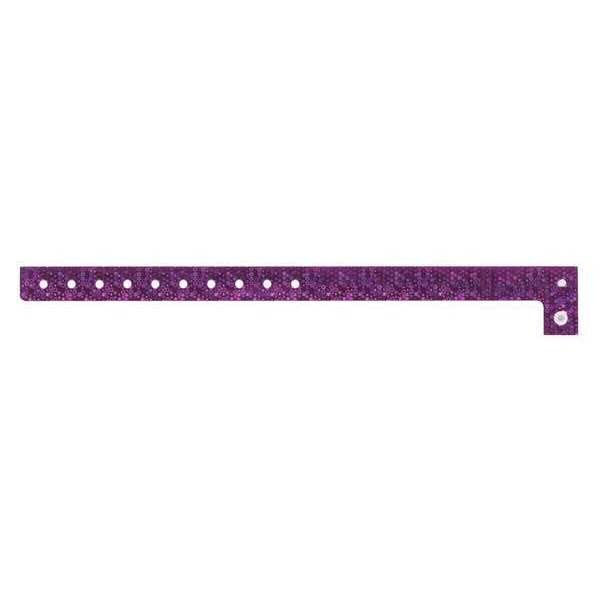 ID Wristband, Holographic, Purple, PK500