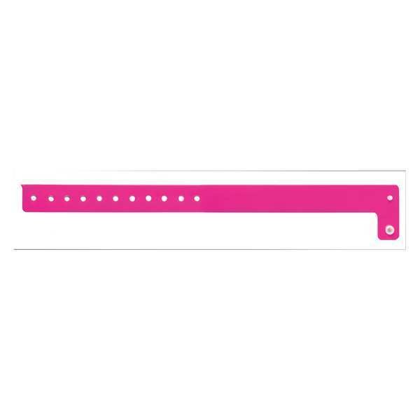 ID Wristband, Vinyl, L-Shaped, Pink, PK500