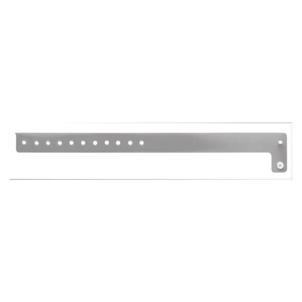 ID Wristband, Vinyl, L-Shaped, Silver, PK500