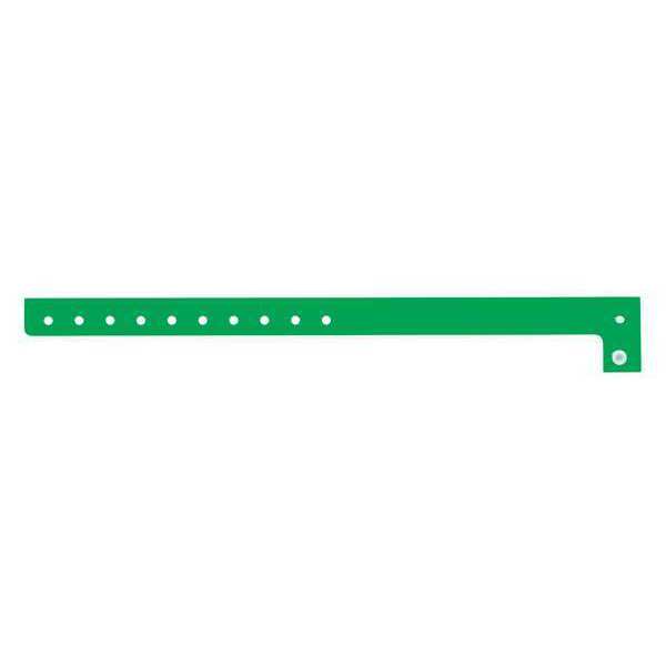 ID Wristband, L-Shaped, Green, 5/8inW, PK500