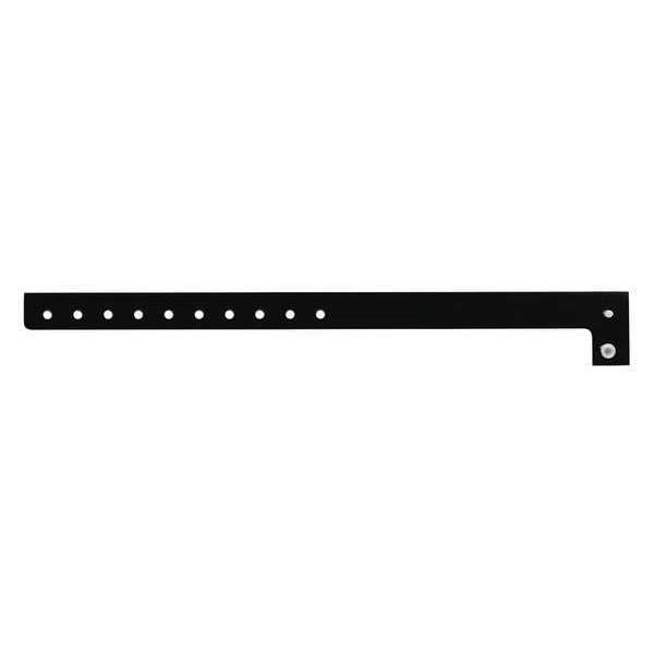 ID Wristband, L-Shaped, Black, PK500