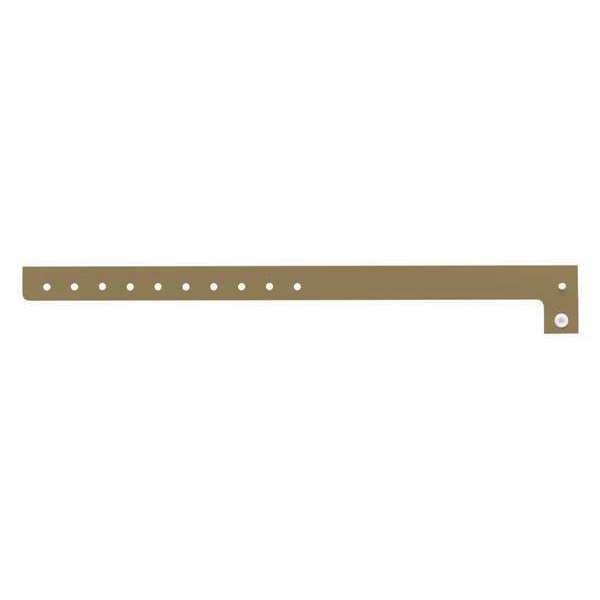 ID Wristband, Plastic, L-Shaped, Gold, PK500