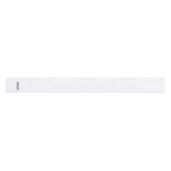 ID Wristband, Adhesive, White, 1 in W, PK500