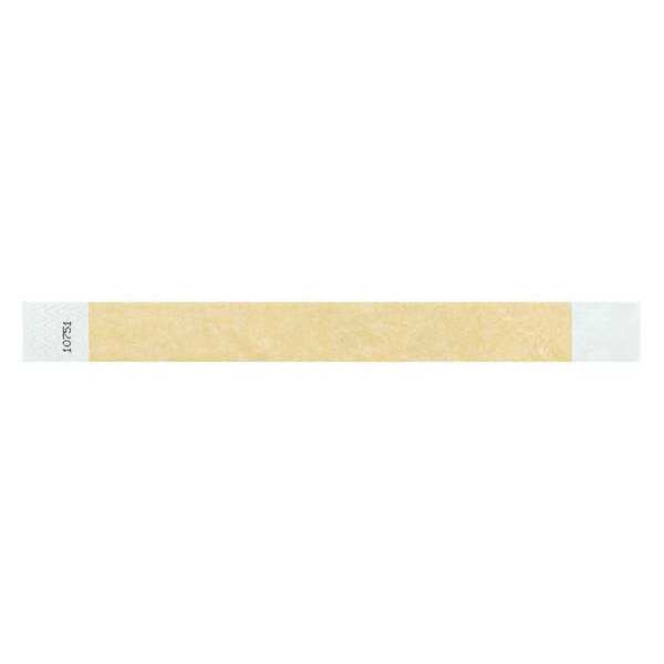 ID Wristband, Adhesive, Gold, 1 in. W, PK500