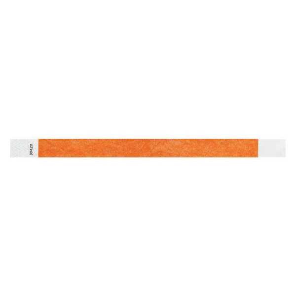 ID Wristband, Adhesive, Orange, PK500