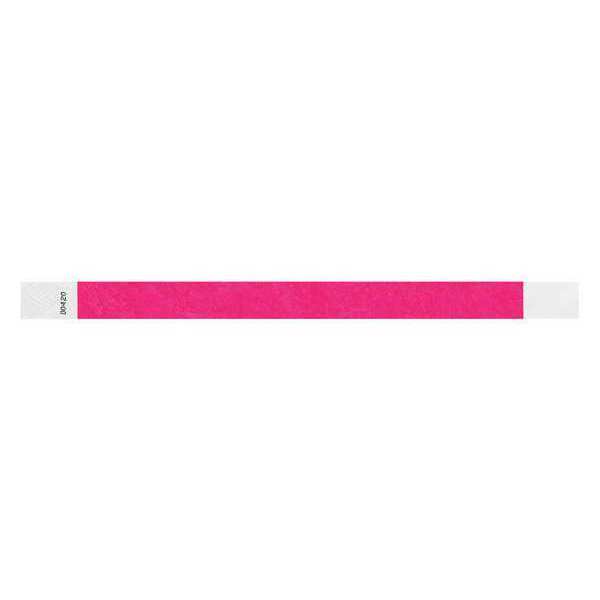 ID Wristband, Adhesive, Pink, PK500
