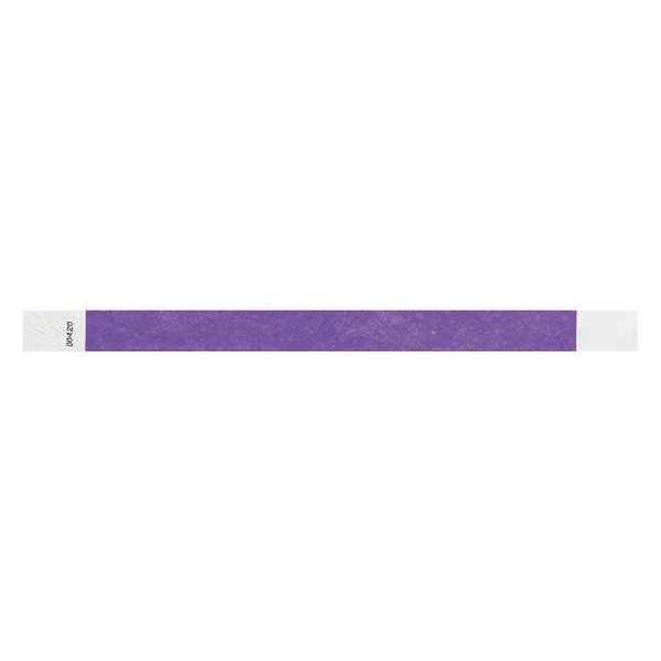 ID Wristband, Adhesive, Purple, PK500