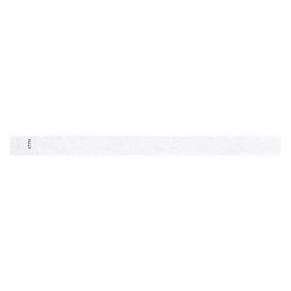 ID Wristband, Adhesive, White, PK500
