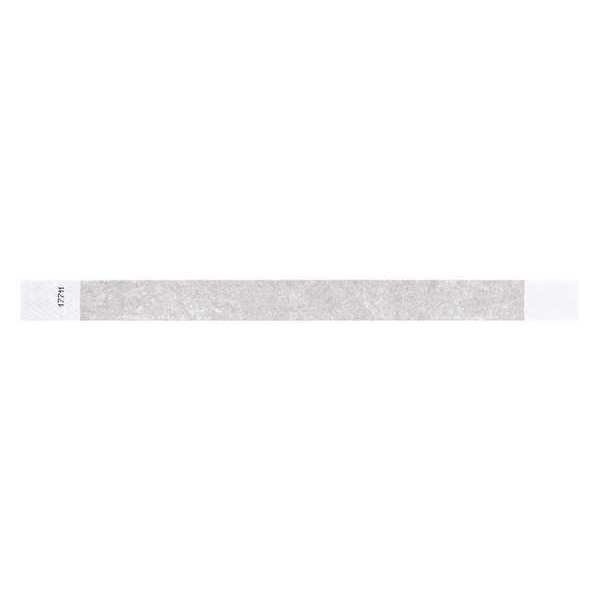 ID Wristband, Adhesive, Silver, PK500