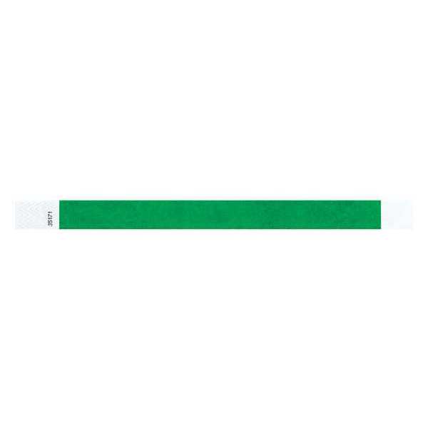 ID Wristband, Adhesive, Green, PK500