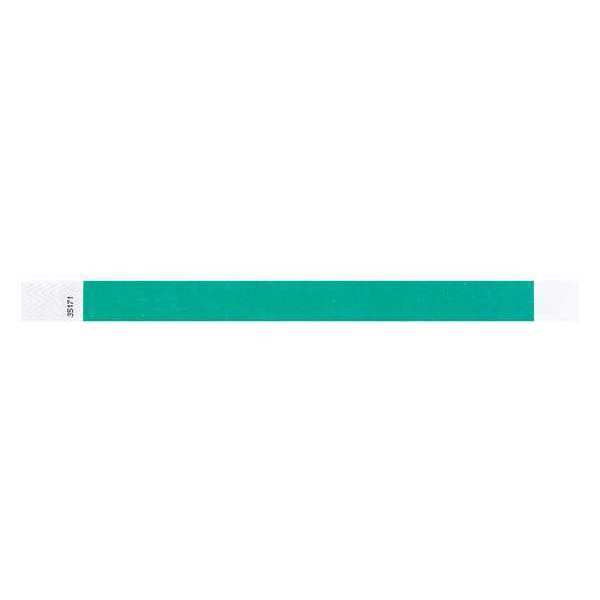 ID Wristband, Adhesive, Dark Green, PK500