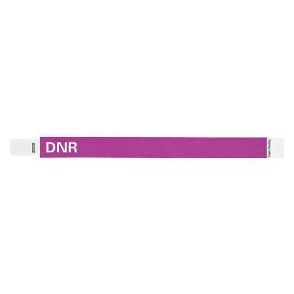 ID Wristband, Tyvek, 10 in. L, DNR, PK500