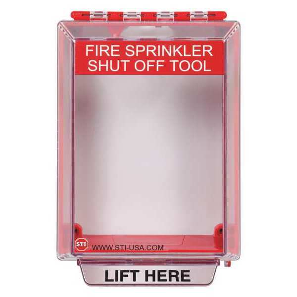 Universal Stopper, 6 in. H, Clear/Red